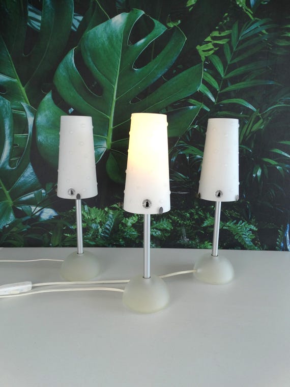 Lebber vintage® - Vintage Ikea Haveri table lamp, glass with metal. Nineties