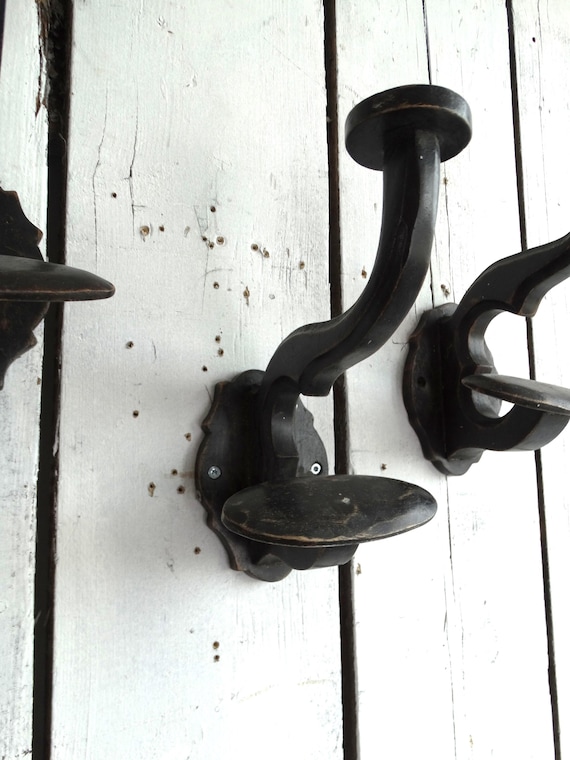 Lebber vintage® - Antique wooden coat rack, coat hook, antique coat rack, 4 pieces!