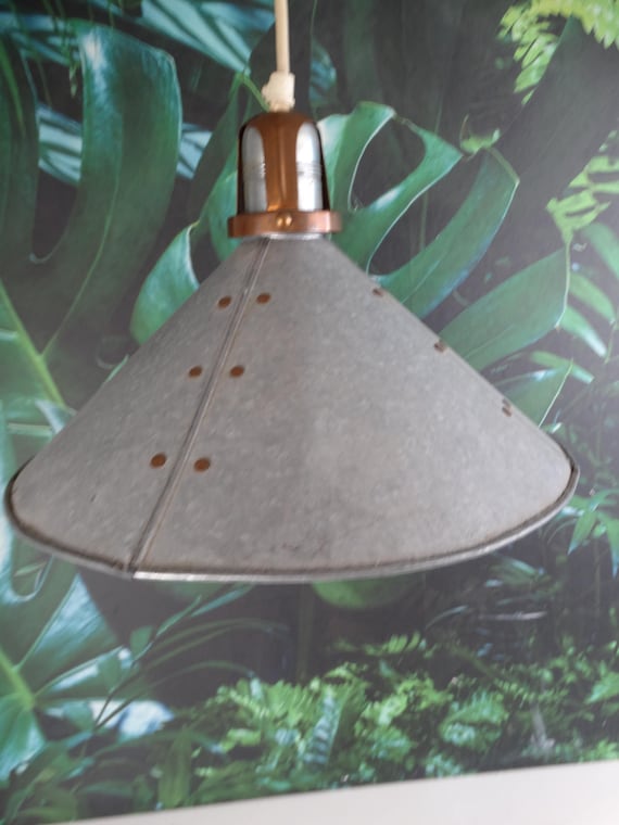 Lebber vintage® - Vintage industrial galvanized pendant lamp from Ikea from the 1980s.