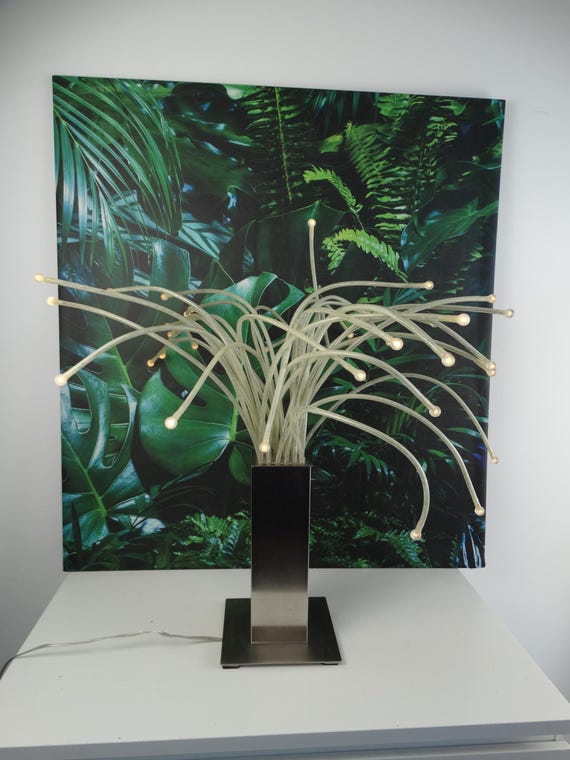 Vintage Ikea Stranne table lamp! Vintage Ikea Stranne 36" Stainless Base with Bendable "Medusa" Jellyfish Tentacle Lights table Lamp