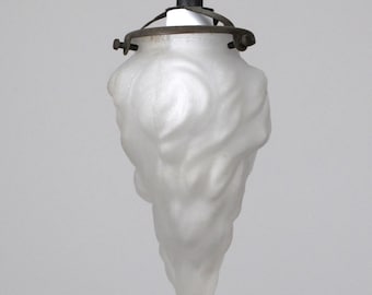Lebber vintage® - Art Deco flame shade, glass. Ceiling lamp.