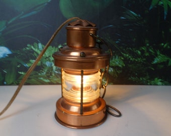 Lebber vintage® - Vintage copper Anchor light lamp, nautical lamp, boat lamp.
