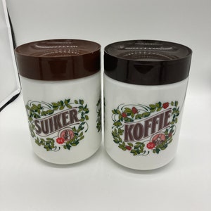 Vintage Douwe Egberts coffee and sugar pot.