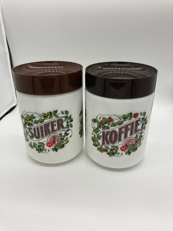 Vintage Douwe Egberts coffee and sugar pot.