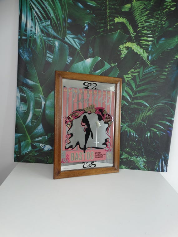Lebber vintage® - Vintage Bastos mirror Art Nouveau, Cancan dancer.