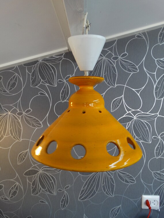 Lebber vintage® - Seventies ceramic pendant lamp! Very cool!!