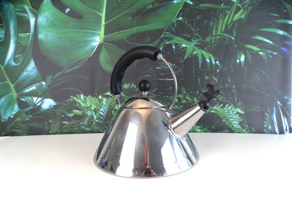 Lebber vintage® - Vintage Alessi conico Stainless Steel Kettle, Post Modern Micheal Graves for Alessi Kettle, 1980's Italian Designer Kettle