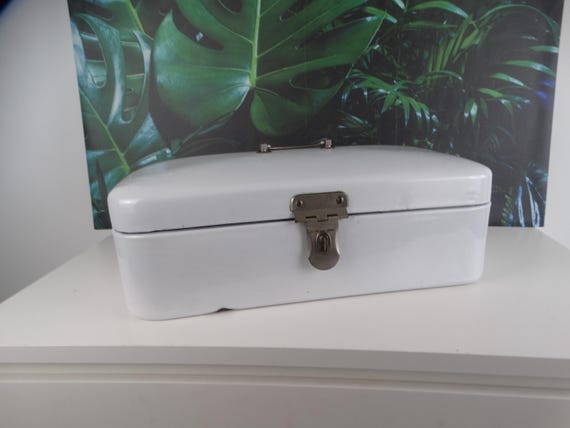 Lebber vintage® - Vintage enamel brocante bread box/bread bin 1960s vintage