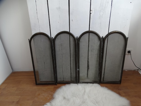 Lebber vintage® - Beautiful Victorian Antique fireplace screen / firewall - foldable 4 screen - classic luxury interior