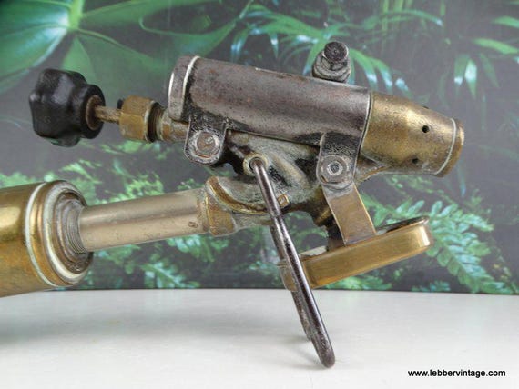 Lebber vintage® - Vintage brass gasoline burner for brazing. Original Barthel.