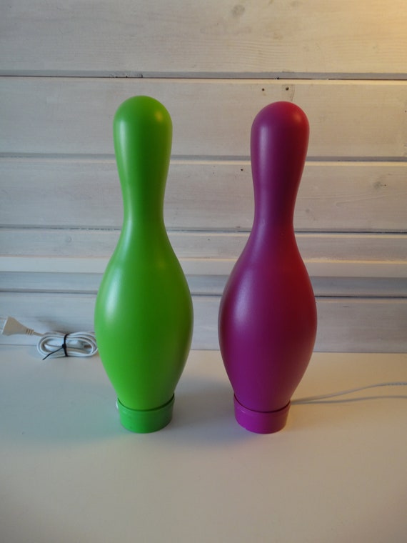 Lebber vintage® - Bowling cone plastic color green or purple vintage 2000s POP-ART!!!