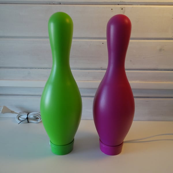 Lebber vintage® - Bowling cone plastic color green or purple vintage 2000s POP-ART!!!