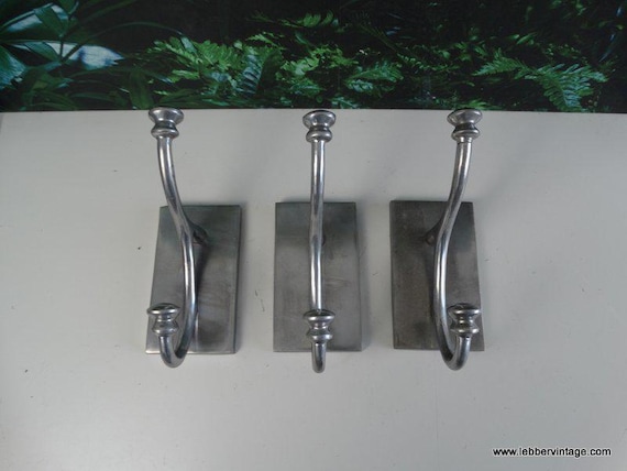 Lebber vintage® - Aluminum coat rack, vintage coat hook, vintage coat rack, 3 pieces or 2 pieces!