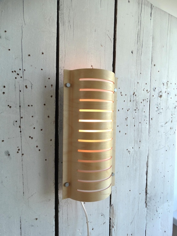 Lebber vintage® - Vintage IKEA STRIMMA plywood wall lamp from the 90s