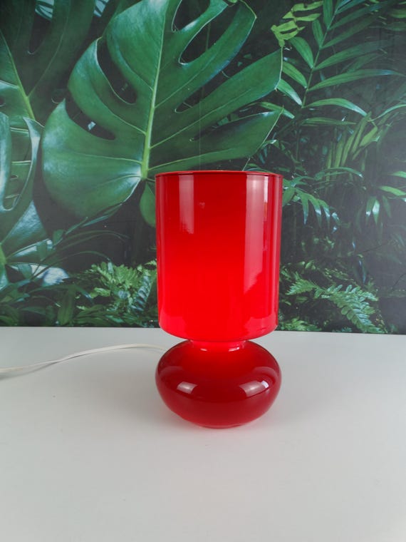 Lebber vintage® - Vintage Ikea Lykta table lamp - Handmade! Red.