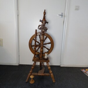 Lebber vintage® - Spinning wheel - oak - vintage