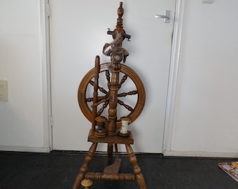 Lebber vintage® - Spinning wheel - oak - vintage