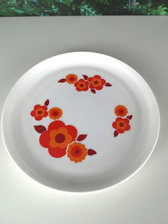 Lebber vintage® - Dinner plates Ø 23 cm acropal lotus. Made in France!