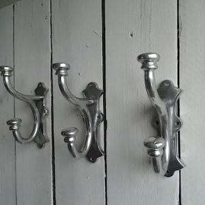 Lebber vintage® - Aluminum coat rack, vintage coat hook, vintage coat rack, 2 or 3 pieces!