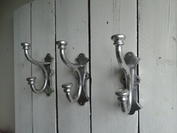 Lebber vintage® - Aluminum coat rack, vintage coat hook, vintage coat rack, 2 or 3 pieces!