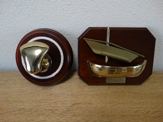 Lebber vintage® - Menorquina sailing sloop, nautical coat hook, Nautical signs.
