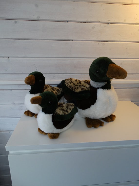 Lebber vintage® - Plush duck set (3 pieces). Vintage duck set!