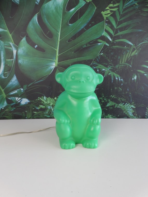 Lebber vintage® - Vintage gummy monkey lamp in green. Decoline