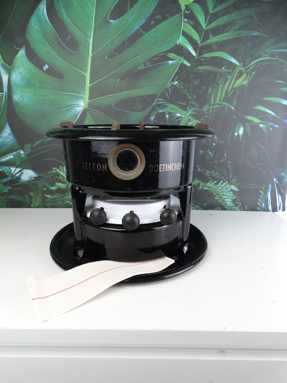 Lebber vintage® - Vintage Original Beccon kerosene stove. 3 burners. Black!