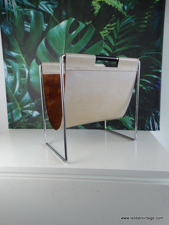 Lebber vintage® - Minimalist Magazine Rack Magazine holder, Brabantia Netherlands 1970s - Dutch Design.