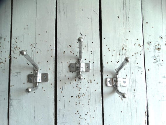 Lebber vintage® - Aluminium coat rack, vintage coat hook, vintage coat rack, 3 pieces!