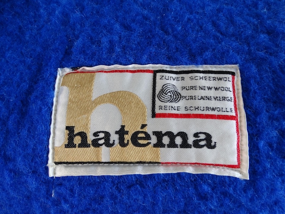 Lebber vintage® - Vintage wool Hatema blanket 100% pure virgin wool. 150 x 210 cm