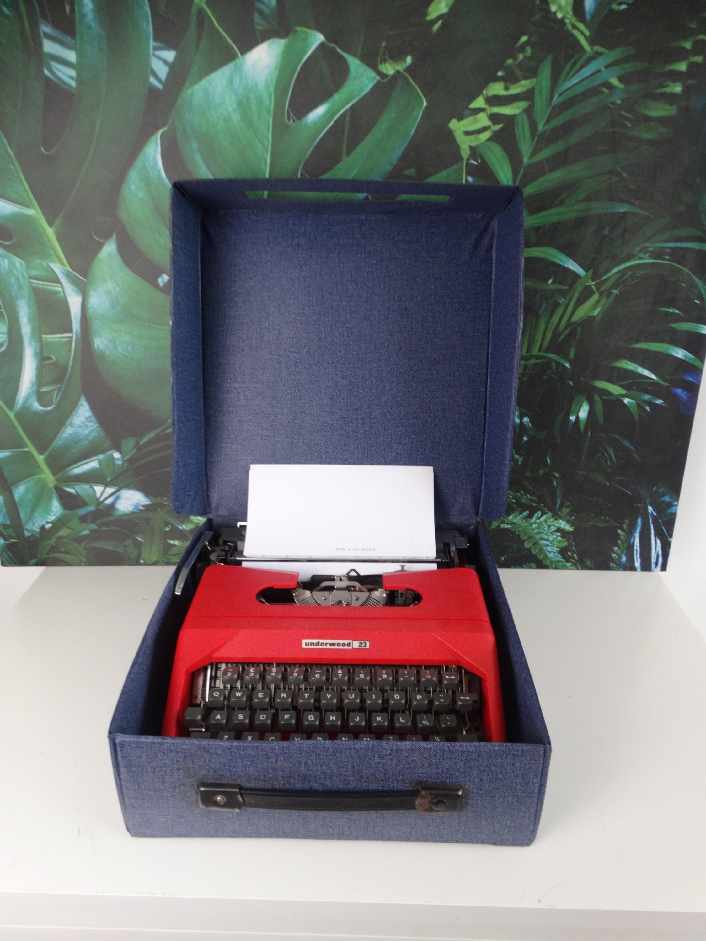 Lebbervintage® - Underwood 23 タイプライター、オリジナルの赤い