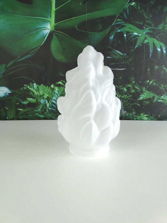 Lebber vintage® - Art Deco flame shade, glass. Flame shade! Original from France.