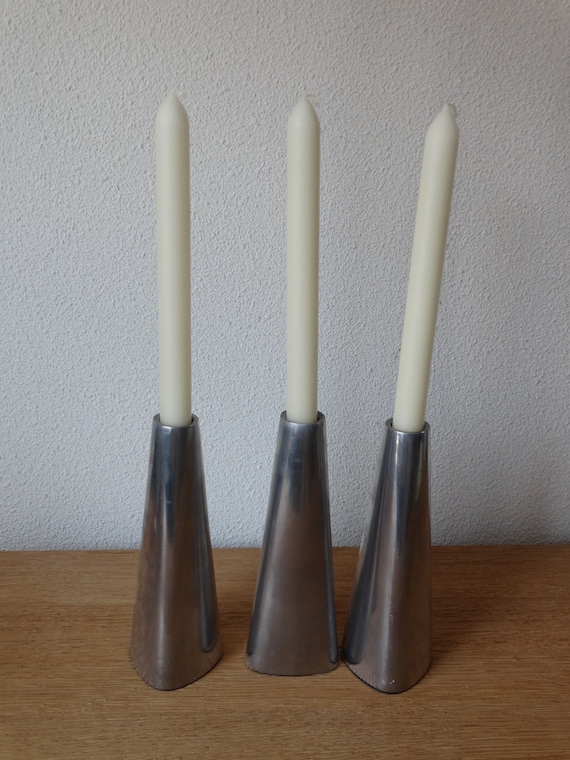 Lebber vintage® - Ikea Rënos aluminum candlestick per piece. 80s.