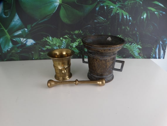 Lebber vintage® - Rare Bronze mortar with pestle.