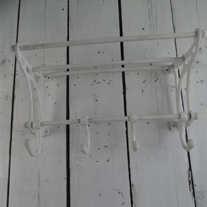 Lebber vintage® - Beautiful wagon coat rack made of white painted metal, French train coat rack, art deco style practical and beautiful coat rack