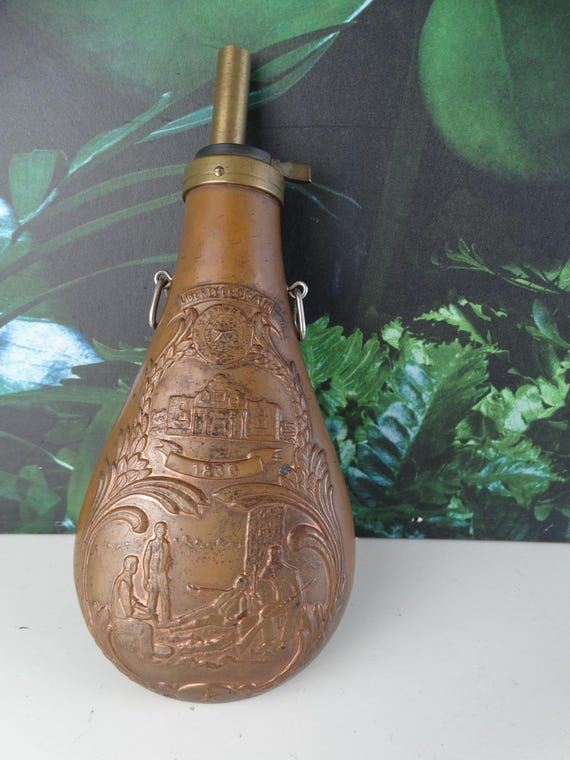 Lebber vintage® - Antique Peace Bottle, Black Powder, Liberty or Death 1836, Civil War.