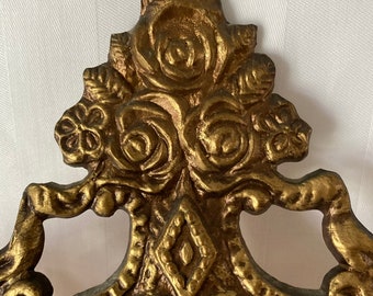 Antique cast iron mirror, midcentury.