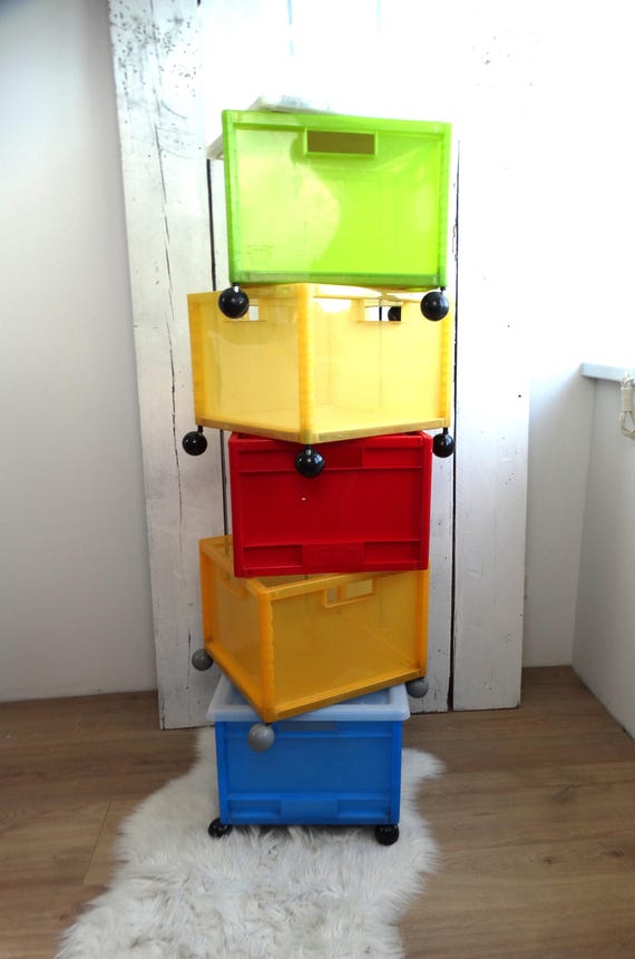 Lebber vintage® - rare vintage Ikea – Märd – Memphis Storage Crate - 80s-90s / retro.