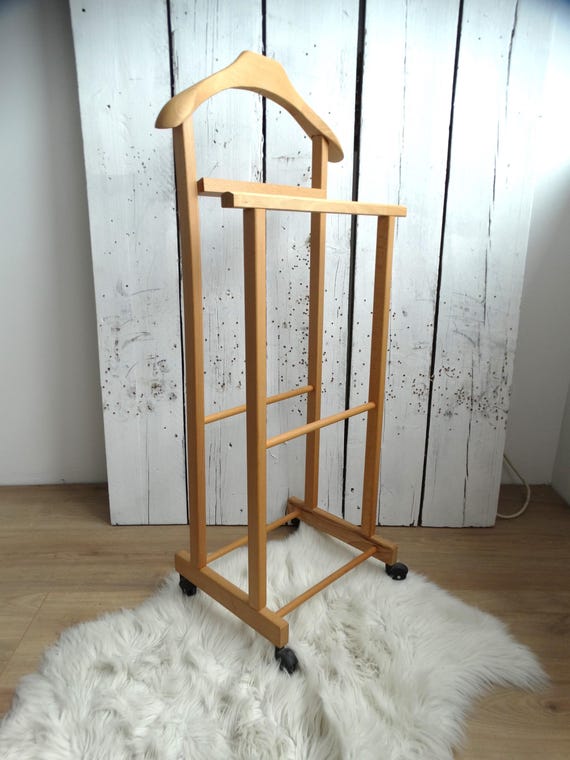 Lebber vintage® - Vintage valet stand. Beech wood, MADE IN ITALY! In the style of Fratelli Reguitti.