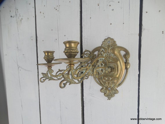 Lebber vintage® - Rococo wall sconce for 2 candles! Brass!!