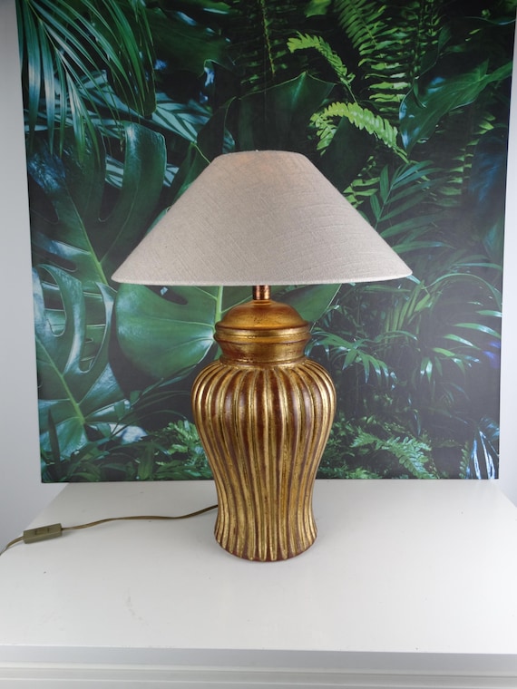 Lebber vintage® - Maison Le Dauphin France Gold Plated Urn Table Lamp.