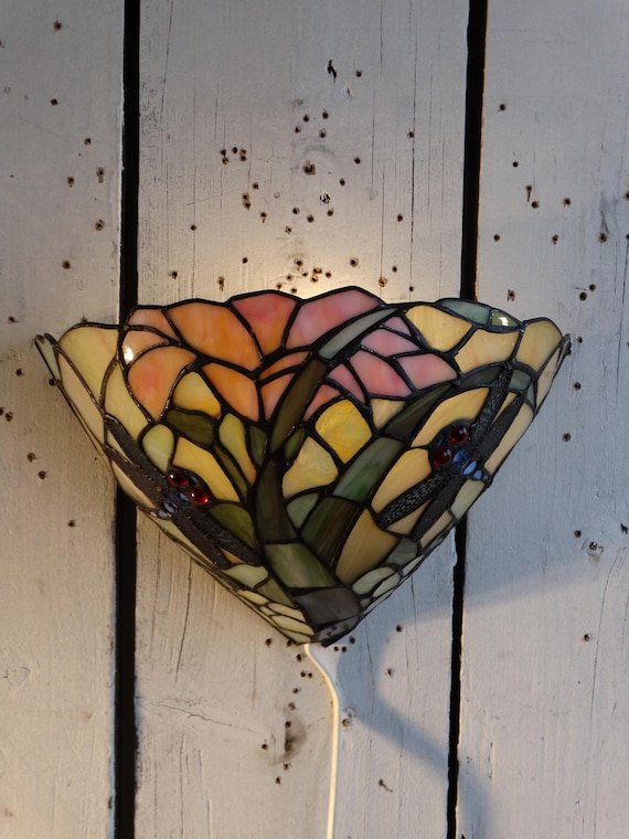 Lebber vintage® - Vintage Tiffany wall lamp DRAGONFLY. 1980s