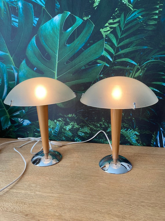 Lebber vintage® Lampada da tavolo a forma di fungo kvintol IKEA con piano  in vetro smerigliato. -  Italia