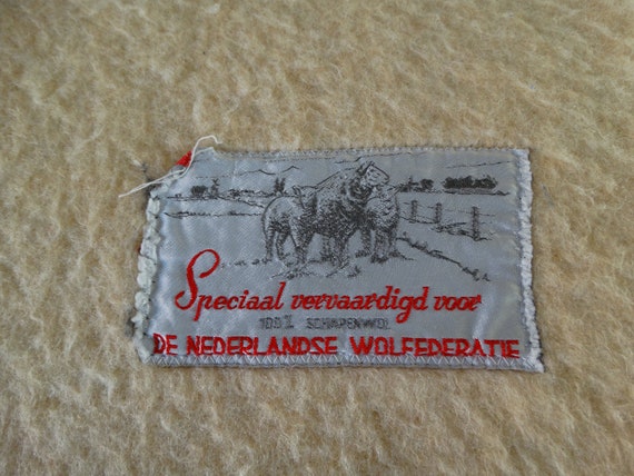 Lebber vintage® - Vintage wool blanket 100% pure new wool from the Dutch Wool Federation wool blanket 160 x 220 cm.