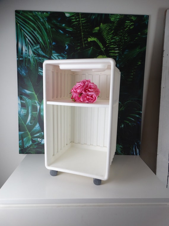 Lebber vintage® - Vintage white Didrik IKEA bedside table - rolling cart - rolling container - trolley - zero's - Knut Hagberg & Marianne Hagberg