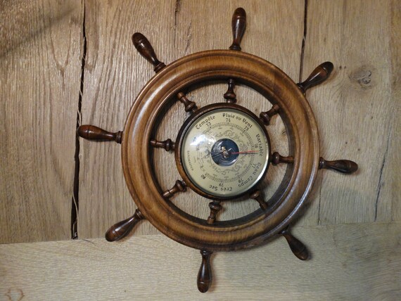 Lebber vintage® - Vintage French Steering Wheel Barometer. BAROMASTER!
