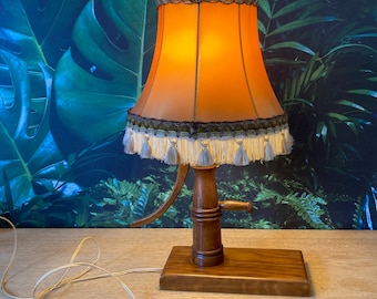 タカラベルモント　Esty Grande ウッドランプ　回転ブラシ Lebber Vintage® - Unique Lamp, Hand Pump Lamp in Oak, 50s