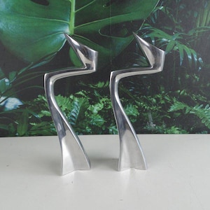 Lebber vintage® - 2 vintage Matthew Hilton Swan candle holders - Large Arclumis series candle holders by Matthew Hilton for SCP, England
