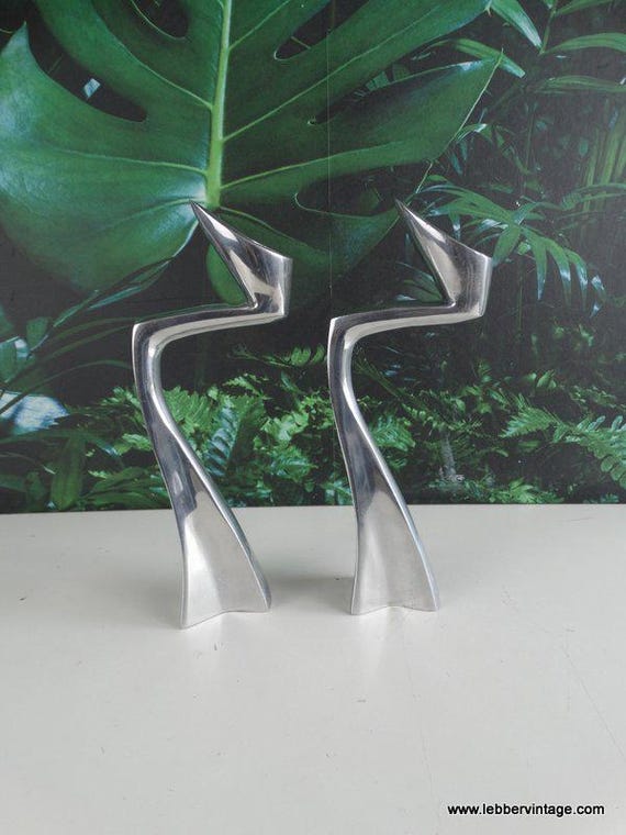 Lebber vintage® - 2 vintage Matthew Hilton Swan candle holders - Large Arclumis series candle holders by Matthew Hilton for SCP, England